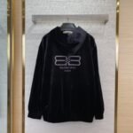 Balenciaga Rhinestone Velvet Outerwear - 图片 2