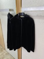 Balenciaga Rhinestone Velvet Outerwear - 图片 6