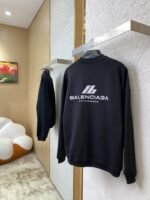 Balenciaga Reflective Print Crew Neck Sweatshirt Black - 图片 4