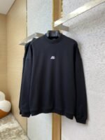 Balenciaga Reflective Print Crew Neck Sweatshirt Black - 图片 5
