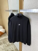 Balenciaga Reflective Print Crew Neck Sweatshirt Black - 图片 7