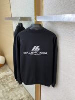 Balenciaga Reflective Print Crew Neck Sweatshirt Black - 图片 8