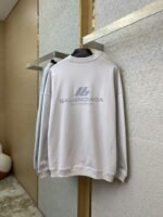 Balenciaga Reflective Print Crew Neck Sweatshirt White - 图片 6