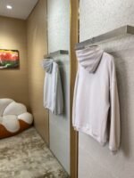 Balenciaga Love Heart Wireless Print Hooded Sweatshirt White - 图片 4