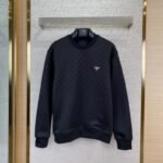 Prada Triangle Label Jacquard Sweatshirt