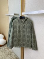 LV diamond check reversible lambswool zip-up jacket green - 图片 5