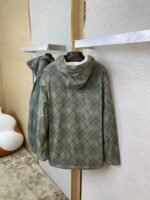 LV diamond check reversible lambswool zip-up jacket green - 图片 6