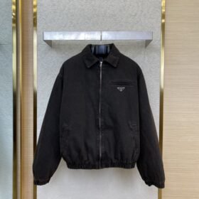 Prada Triangle Label Denim Jacket Jacket