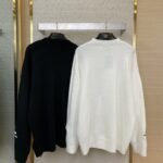 Balenciaga Logo Embroidered Crew Neck Sweater White - 图片 2