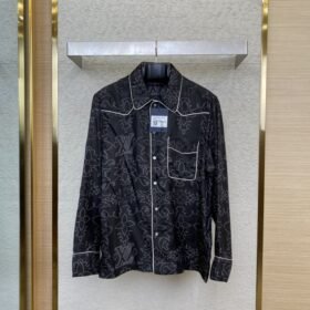 LV Full Print Mulberry Silk Jacket