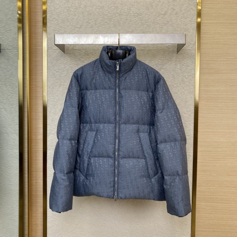 wsxc1734489971261_0.jpg Dior Logo Jacquard Down Jacket Blue - 图片 1