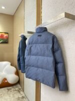 Dior Logo Jacquard Down Jacket Blue - 图片 4