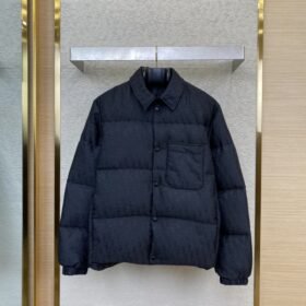 Dior Logo Jacquard Down Coat Jacket
