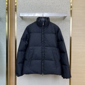 Dior Logo Jacquard Down Jacket Black