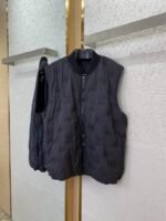 LV logo jacquard embroidered waistcoat black - 图片 5