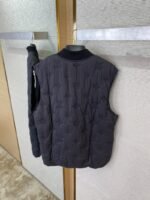 LV logo jacquard embroidered waistcoat black - 图片 7