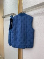LV logo jacquard embroidered waistcoat sapphire blue - 图片 5