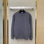 Dior Dark Knit Crew Neck Pullover Sweater