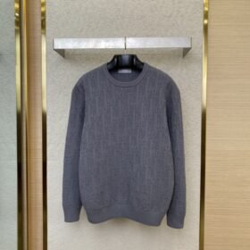 Dior Dark Knit Crew Neck Pullover Sweater