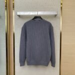 Dior Dark Knit Crew Neck Pullover Sweater - 图片 2