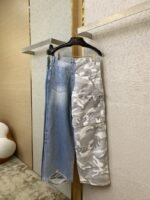 Balenciaga Patchwork Camouflage Jeans Washed Blue - 图片 6
