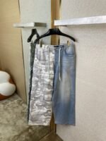 Balenciaga Patchwork Camouflage Jeans Washed Blue - 图片 7