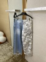 Balenciaga Patchwork Camouflage Jeans Washed Blue - 图片 8