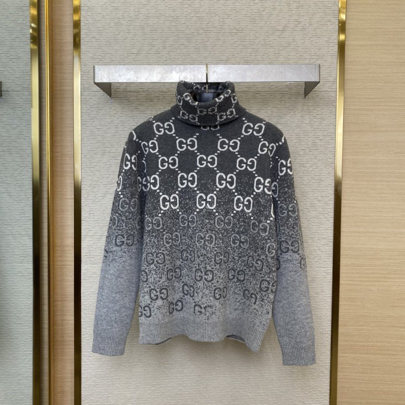 wsxc1734742302365_0.jpg Gucci Gradient Old Flower Turtleneck Sweater - 图片 1