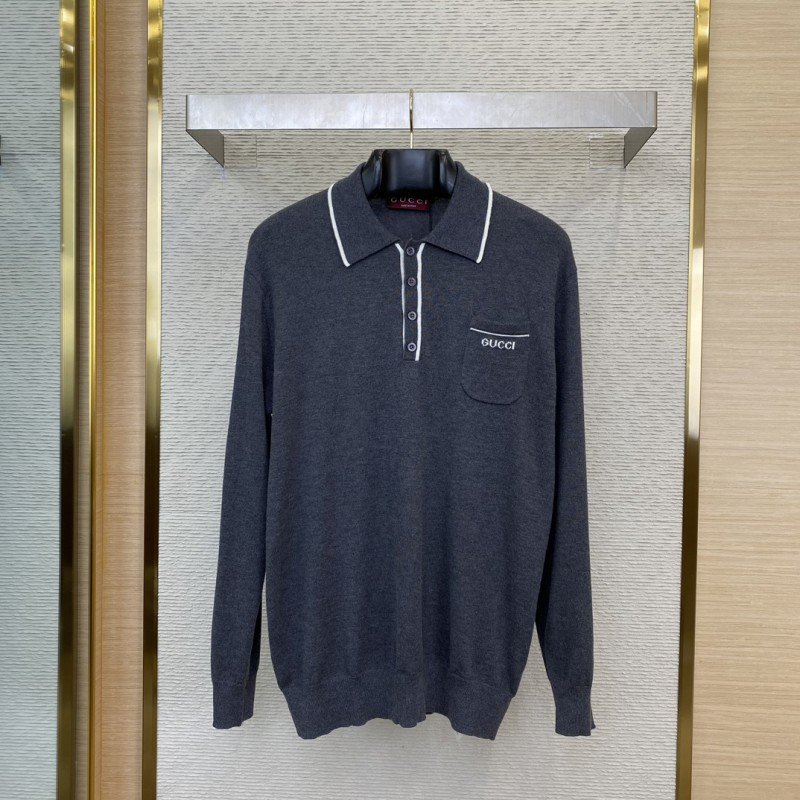 wsxc1734912936187_0.jpg Gucci Colour Block Trimmed Monogrammed Knit Pullover - 图片 1