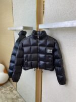 Miu Miu Short Down Down-Filled Garment Black - 图片 7