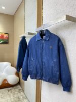 Miu Miu Washed Denim Zip Jacket Coat - 图片 3
