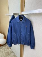 Miu Miu Washed Denim Zip Jacket Coat - 图片 7