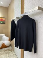 Prada Wool Embroidered Zip Cardigan Black - 图片 4