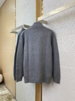Prada Wool Embroidered Zip Cardigan Grey - 图片 6