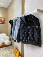 LV Full Star Rhinestone Zip-Up outerwear Grey - 图片 4