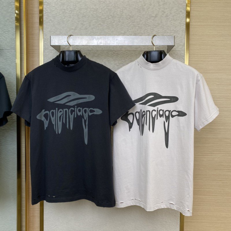 wsxc1734925357894_0-1.jpg Balenciaga Drops 3M Aged Short Sleeve White - 图片 1