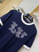 LV Floral Embroidery Short Sleeve T-Shirt - 图片 7