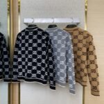 Gucci shearling jacquard knit cardigan khaki - 图片 2