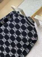 Gucci Shearling Jacquard Knit Cardigan Black - 图片 8