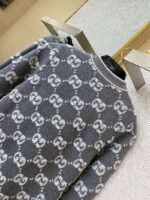 Gucci Shearling Jacquard Knit Cardigan Grey - 图片 8
