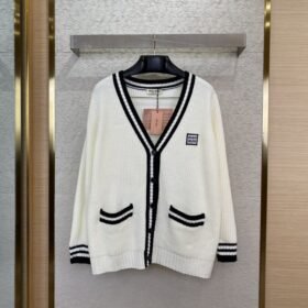 Miu Miu Logo Knit Cardigan