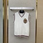 LV logo embroidered wool waistcoat