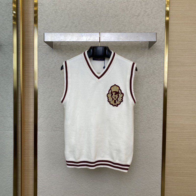 wsxc1735777850388_0.jpg LV logo embroidered wool waistcoat - 图片 1