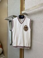 LV logo embroidered wool waistcoat - 图片 5