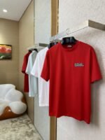 Dior 25Fw Year Of The Snake Embroidered Short Sleeve Red - 图片 3
