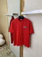 Dior 25Fw Year Of The Snake Embroidered Short Sleeve Red - 图片 7