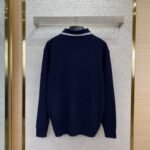 Miu Miu Logo Embroidered Pullover Navy - 图片 2