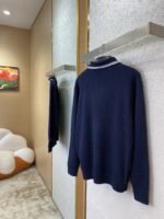 Miu Miu Logo Embroidered Pullover Navy - 图片 4