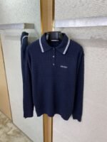 Miu Miu Logo Embroidered Pullover Navy - 图片 7