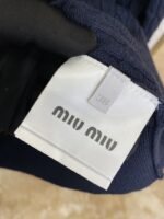 Miu Miu Logo Embroidered Pullover Navy - 图片 9